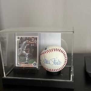 Autographed Baseball and Card Display